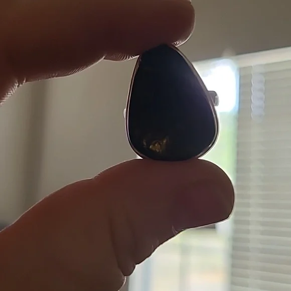 Tektite Stone In Solid Sterling Ring - Picture 8 of 8